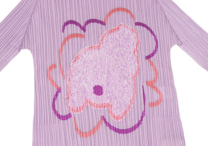 PLEATS PLEASE 23AW Filafy Tail Pleated Long Sleeve Top Purple Size 3