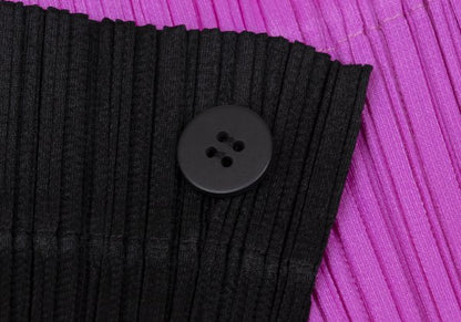 PLEATS PLEASE 21SS Color Block Front Skirt Purple Size 3