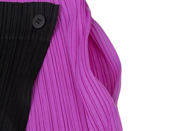 PLEATS PLEASE 21SS Color Block Front Skirt Purple Size 3