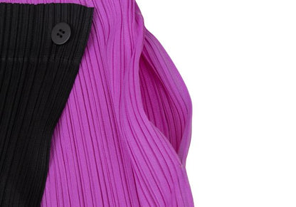 PLEATS PLEASE 21SS Color Block Front Skirt Purple Size 3