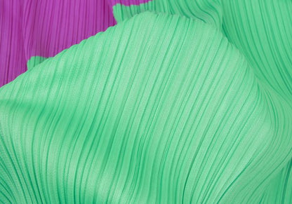 PLEATS PLEASE 21SS Color Block Front Skirt Purple Size 3