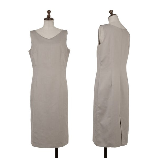 Paul Stuart Cotton Poly Sleeveless Dress Greige Size 11