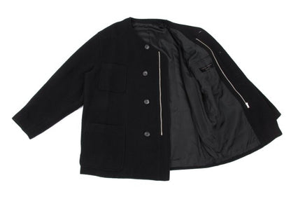COMME des GARCONS HOMME 80s Melton Wool Jacket Black Size M