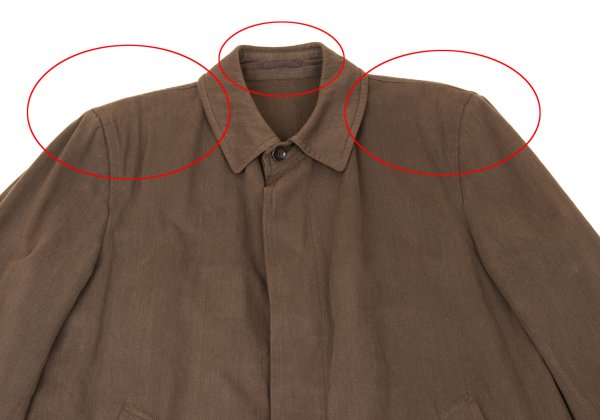 COMME des GARCONS HOMME Cotton Fly Front Coat Brown Size M