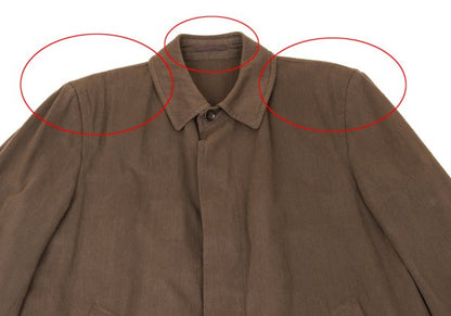 COMME des GARCONS HOMME Cotton Fly Front Coat Brown Size M