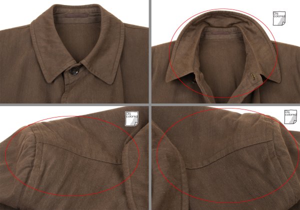 COMME des GARCONS HOMME Cotton Fly Front Coat Brown Size M