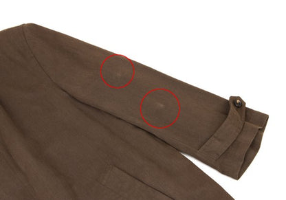 COMME des GARCONS HOMME Cotton Fly Front Coat Brown Size M