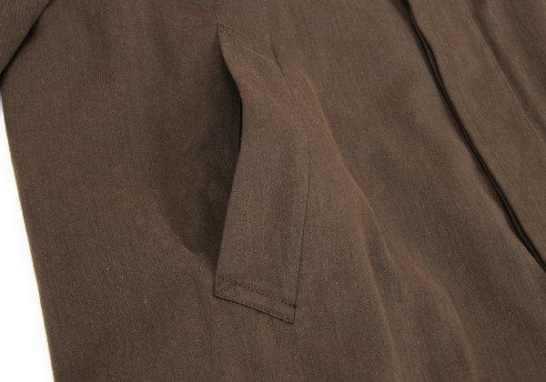 COMME des GARCONS HOMME Cotton Fly Front Coat Brown Size M
