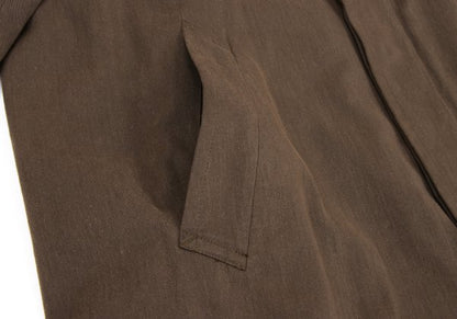 COMME des GARCONS HOMME Cotton Fly Front Coat Brown Size M