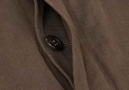 COMME des GARCONS HOMME Cotton Fly Front Coat Brown Size M