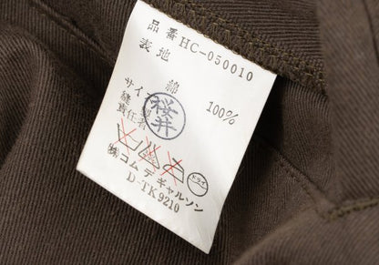 COMME des GARCONS HOMME Cotton Fly Front Coat Brown Size M