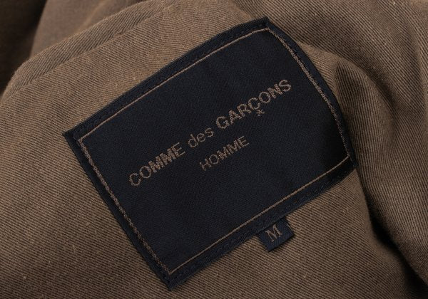 COMME des GARCONS HOMME Cotton Fly Front Coat Brown Size M