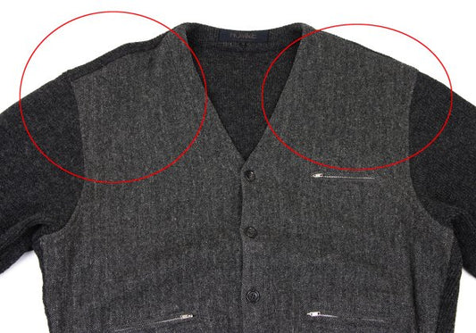 COMME des GARCONS HOMME 80s Deka Homme Cardigan Gray Size M