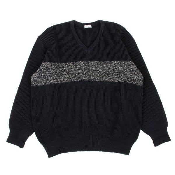 COMME des GARCONS HOMME 80s Wool Panel Knit Black Size L