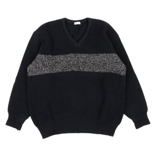 COMME des GARCONS HOMME 80s Wool Panel Knit Black Size L