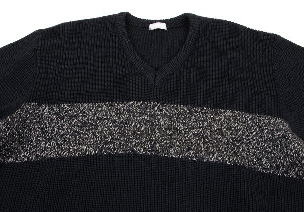 COMME des GARCONS HOMME 80s Wool Panel Knit Black Size L