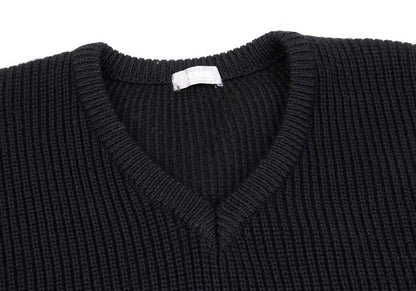 COMME des GARCONS HOMME 80s Wool Panel Knit Black Size L