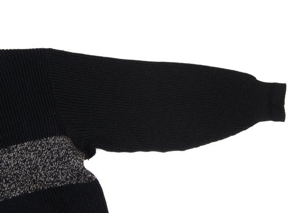 COMME des GARCONS HOMME 80s Wool Panel Knit Black Size L