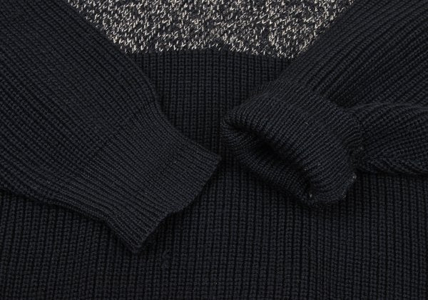 COMME des GARCONS HOMME 80s Wool Panel Knit Black Size L