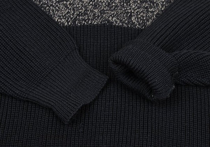 COMME des GARCONS HOMME 80s Wool Panel Knit Black Size L