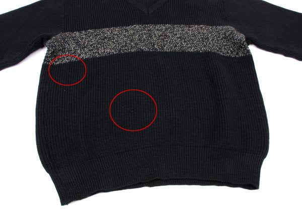 COMME des GARCONS HOMME 80s Wool Panel Knit Black Size L