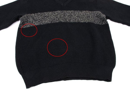 COMME des GARCONS HOMME 80s Wool Panel Knit Black Size L