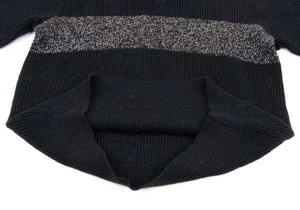 COMME des GARCONS HOMME 80s Wool Panel Knit Black Size L