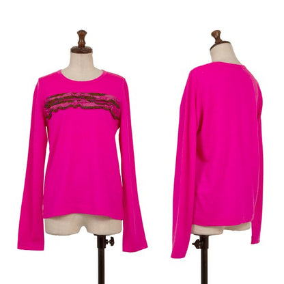 tricot COMME des GARCONS Wool Front Tape Top Pink Size M