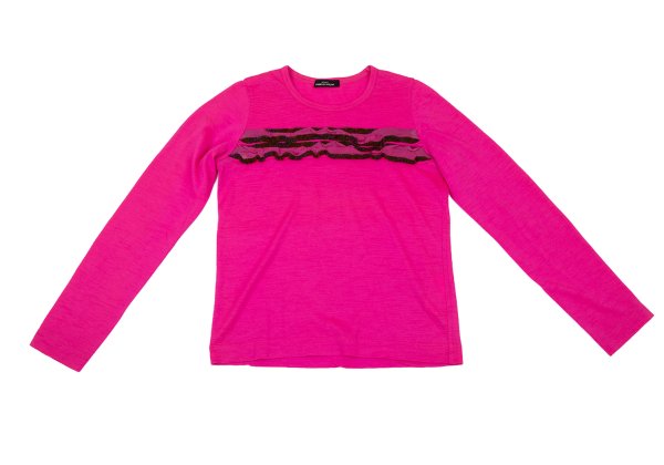 tricot COMME des GARCONS Wool Front Tape Top Pink Size M