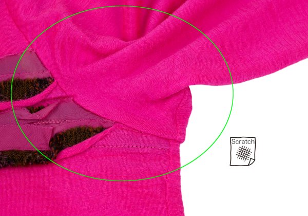 tricot COMME des GARCONS Wool Front Tape Top Pink Size M