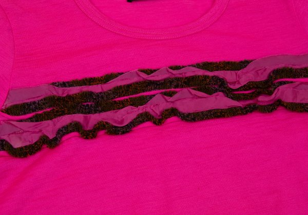 tricot COMME des GARCONS Wool Front Tape Top Pink Size M