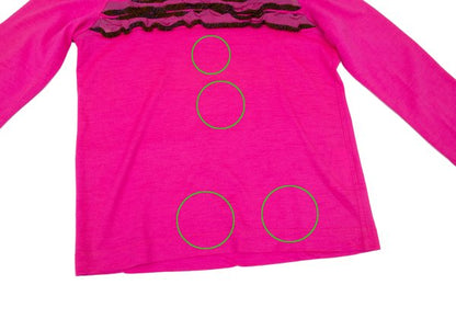 tricot COMME des GARCONS Wool Front Tape Top Pink Size M