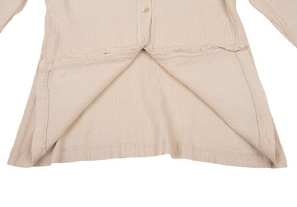 TSUMORI CHISATO Cotton Crinkle Pleat 3/4 Blouse Beige Size 2