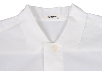 Plantation Cotton Long Sleeve Shirt White Size M