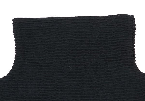 Plantation Ribbed High Neck Top Black Size M
