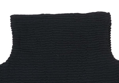 Plantation Ribbed High Neck Top Black Size M