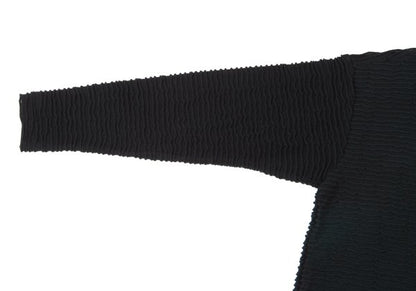 Plantation Ribbed High Neck Top Black Size M