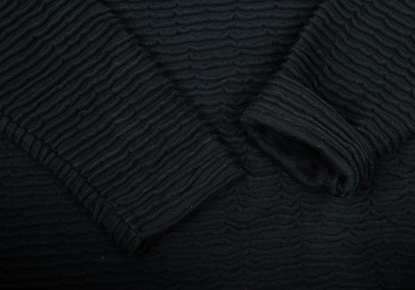 Plantation Ribbed High Neck Top Black Size M
