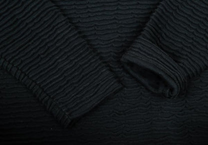 Plantation Ribbed High Neck Top Black Size M