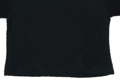 Plantation Ribbed High Neck Top Black Size M