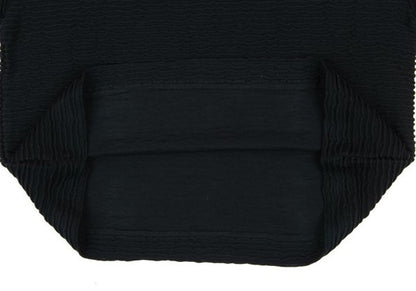 Plantation Ribbed High Neck Top Black Size M