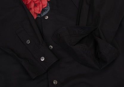 Y's for men FW24 Dahlia Print Shirt Black/Red Size 3