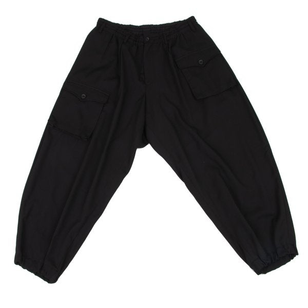 Yohji Yamamoto POUR HOMME 17SS Gabardine Pants Black Size 3