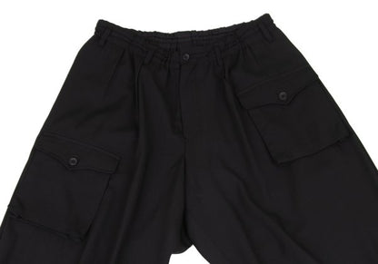 Yohji Yamamoto POUR HOMME 17SS Gabardine Pants Black Size 3