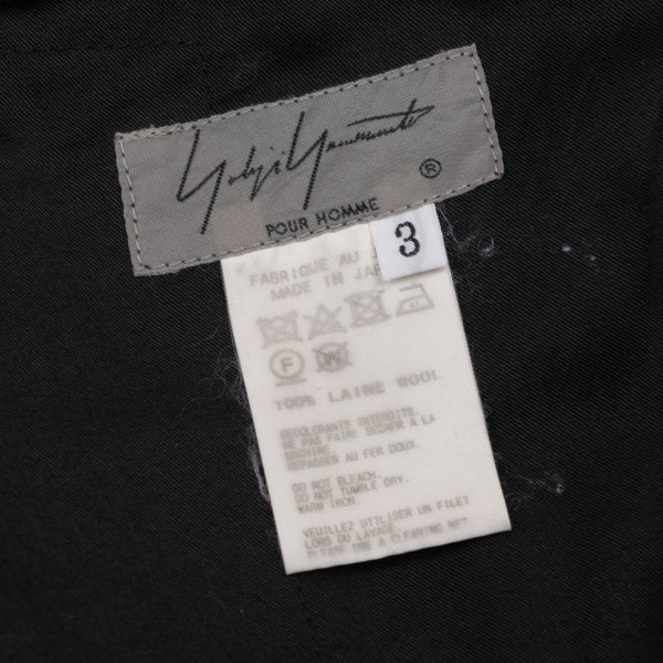 Yohji Yamamoto POUR HOMME 17SS Gabardine Pants Black Size 3