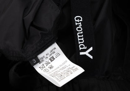 Ground Y 24SS Polyester Zip Design Easy Pants Black Size 3