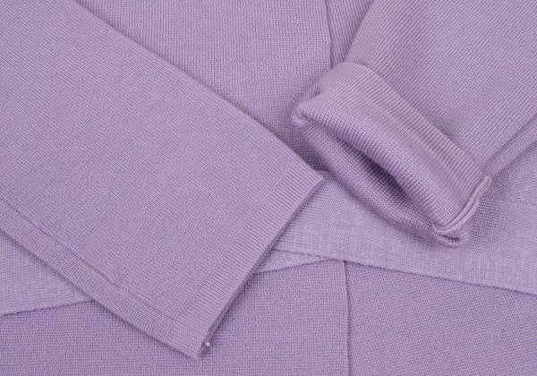 NARACAMICIE Blend Stand Collar Long Cardigan Purple Size 1