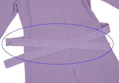 NARACAMICIE Blend Stand Collar Long Cardigan Purple Size 1