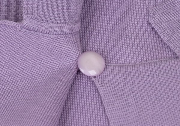 NARACAMICIE Blend Stand Collar Long Cardigan Purple Size 1