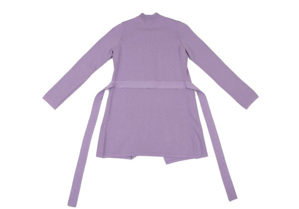NARACAMICIE Blend Stand Collar Long Cardigan Purple Size 1